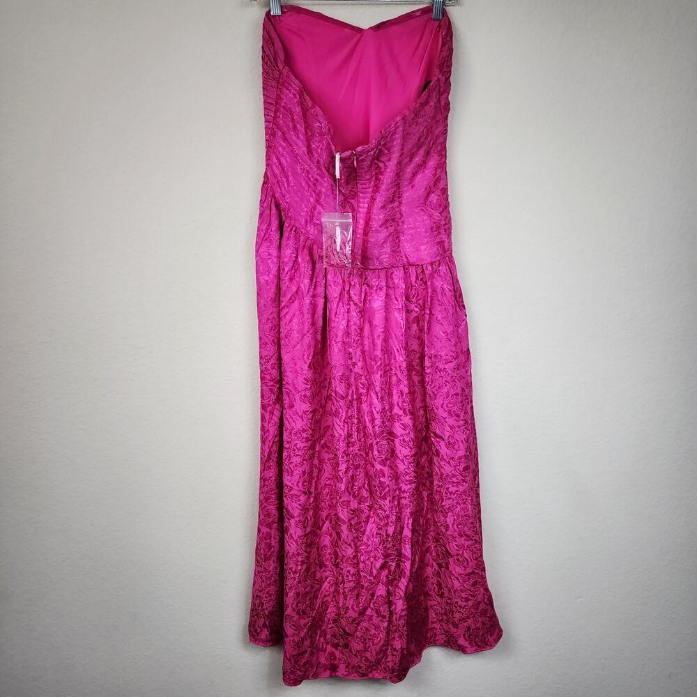 NWT $298 Free People Shimmering Silky Size 10 Pink Rose Dress - Picture 2 of 8